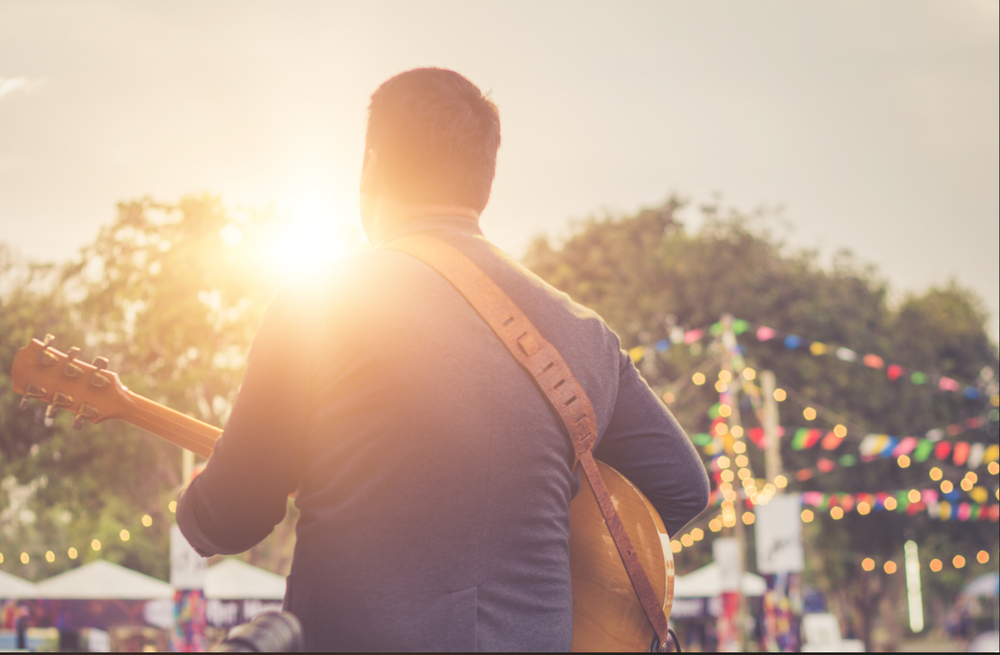 man playing guitar