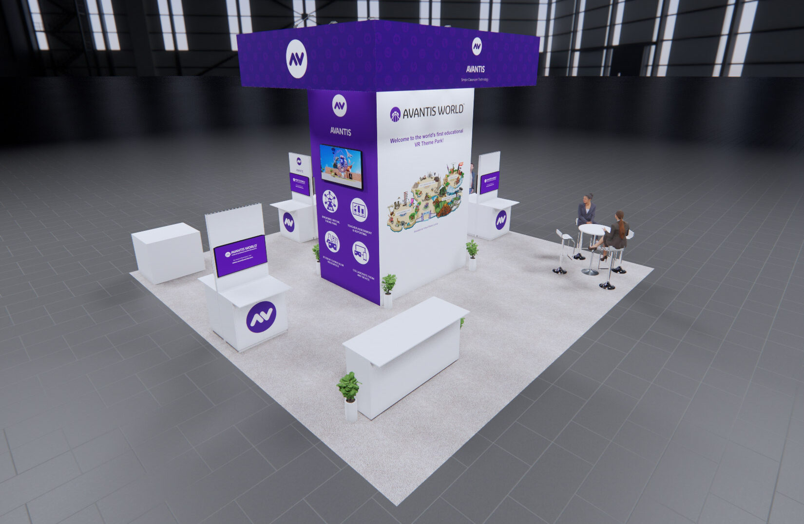 30x30 trade show booth rental Orlando custom exhibit display